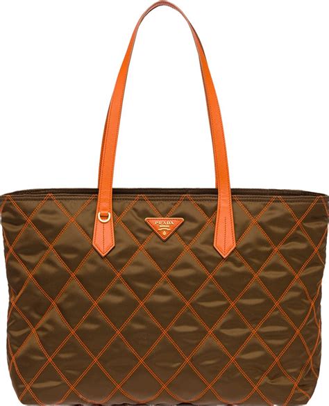 prada quilted fabric tote|large prada double tote.